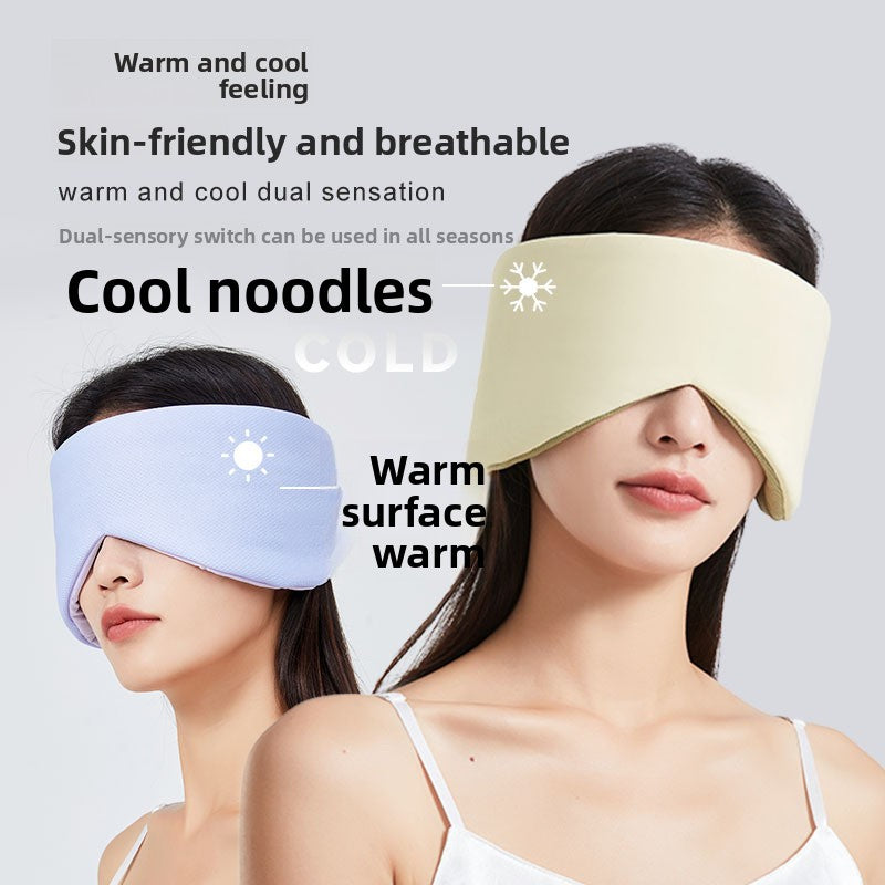 Dual-Temperature Sensation Space Capsule Eye Mask for Sleep, Light Blocking, Office Use, and Travel