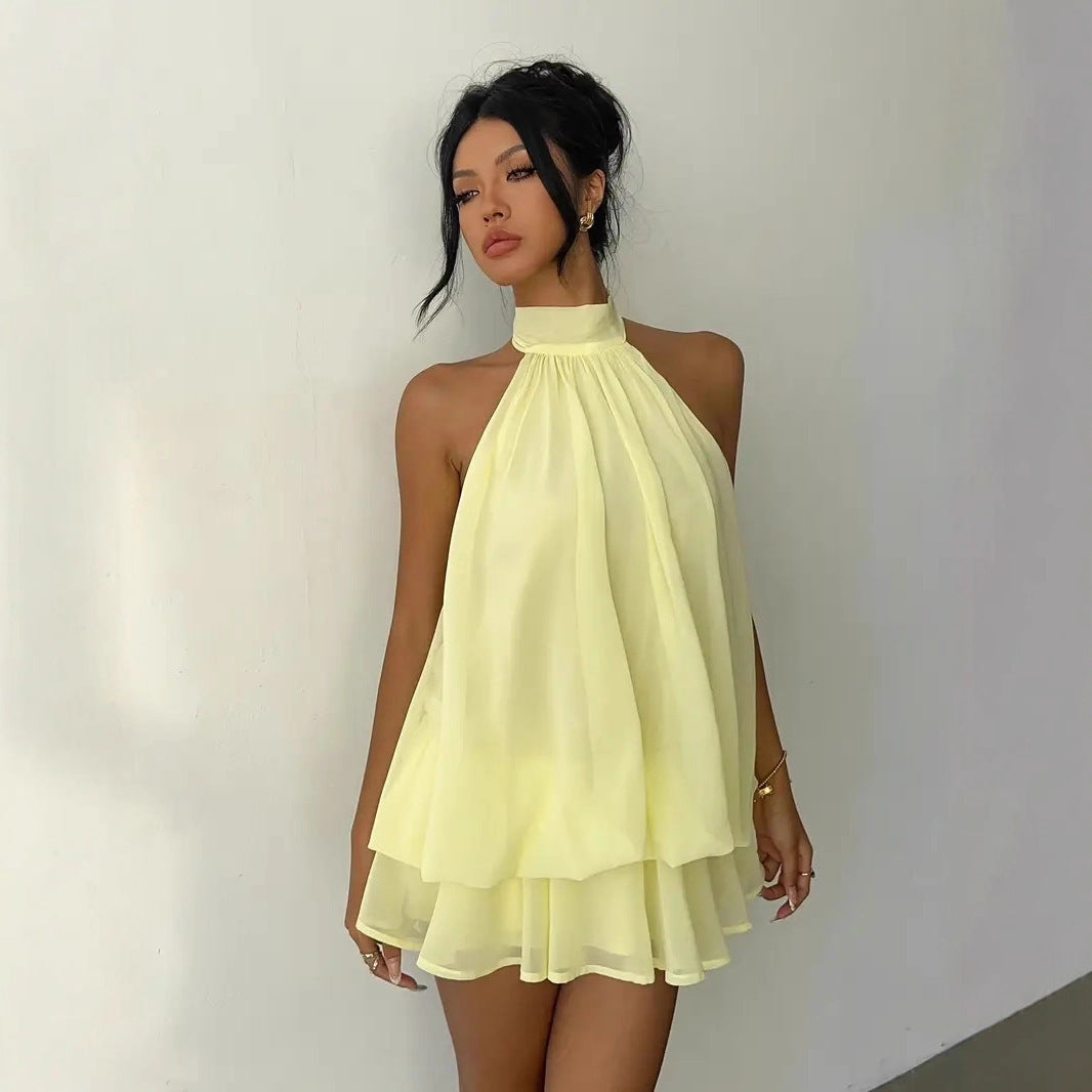 Halter Neck Backless Summer Dress