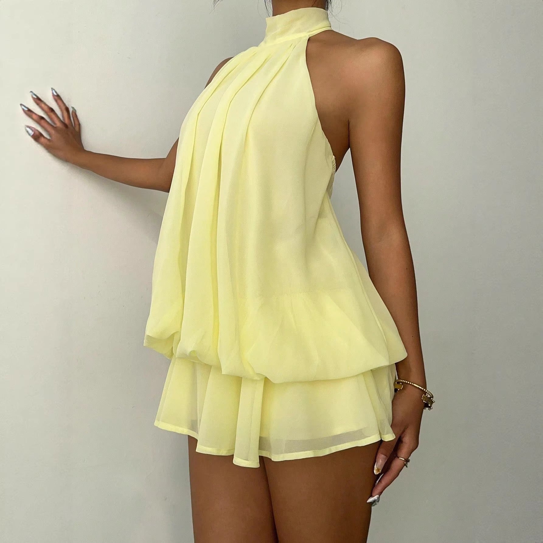 Halter Neck Backless Summer Dress